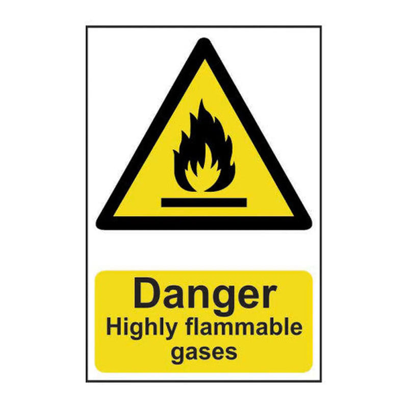 Centurion Danger Highly flammable gases - Self Adhesive PP (200 x 300mm) - Min Order 2