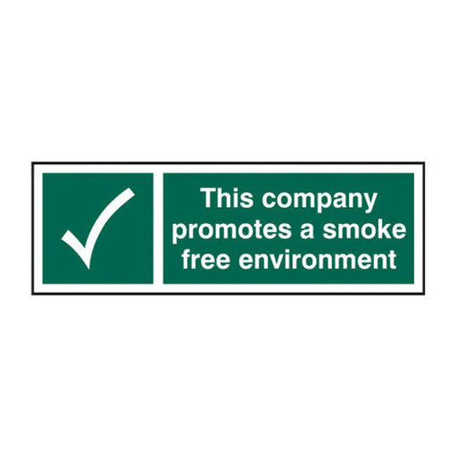 Centurion This company promotes a smoke free environment 1.2mm Recyclable PP (300 x 100mm) - Min Order 4