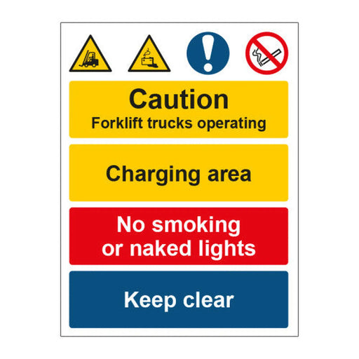 Centurion Caution Forklifts Operating / Charging - SAPP (300 x 400mm)