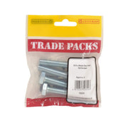 Centurion Hex Head Set Screws - Zinc Plated - M10 x 60mm - (4 PK) - Pack of 5