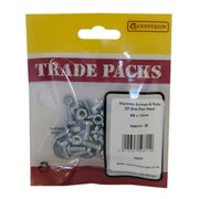 Centurion Machine Screws & Nuts - Zinc Plated - Slot Pan Head - M5 x 12mm - - Pack of 5
