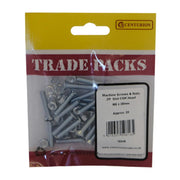 Centurion Machine Screws & Nuts - Zinc Plated - Slot CSK Head - M5 x 25mm - - Pack of 5