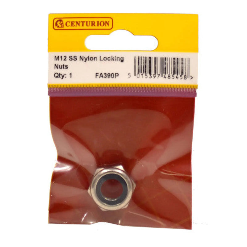 Centurion M12 SS Nylon Locking Nuts (Pack of 1) - Pack of 5