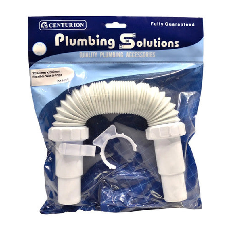 Centurion Flexible Waste Pipe - 32/40mm x 300mm - Pack of 3