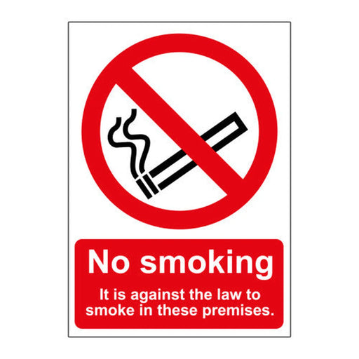 Centurion Against the law smoking 1.2mm Recyclable PP(148 x 210mm) - Min Order 2