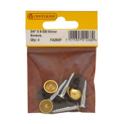 Centurion 20mm x 8 EB Dome Mirror Screws  (Pack of 4) - Pack of 5