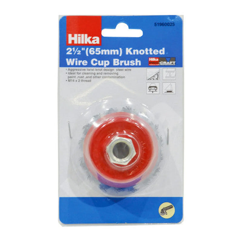 Centurion Hilka 65mm M14 Knotted Wire Cup Brush - Pack of 5
