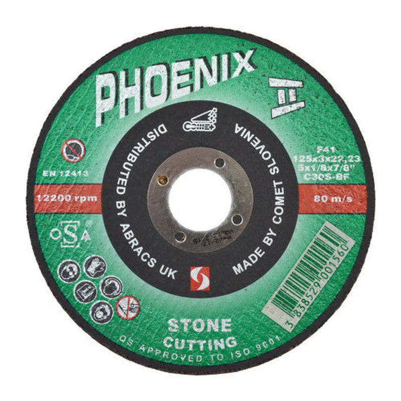 Centurion Phoenix II Flat Masonry Cutting Disc (125 x 3 x 16mm) - Pack of 5
