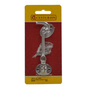 Centurion Silent Pattern Brass Cabin Hooks, Satin Nickel, 100mm - Pack of 5