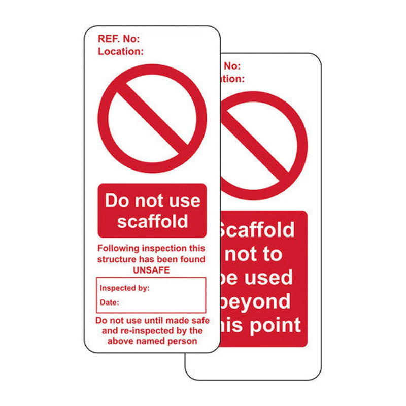 Centurion Scaffold Prohibition Tag Insert (Pack of 10)