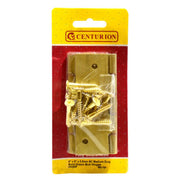 Centurion Heavy Brass Butt Hinges, Self Colour, 102mm x 76mm - Pack of 3