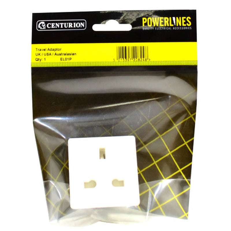 Centurion Travel Adaptor, UK/USA/Australasian - Pack of 5