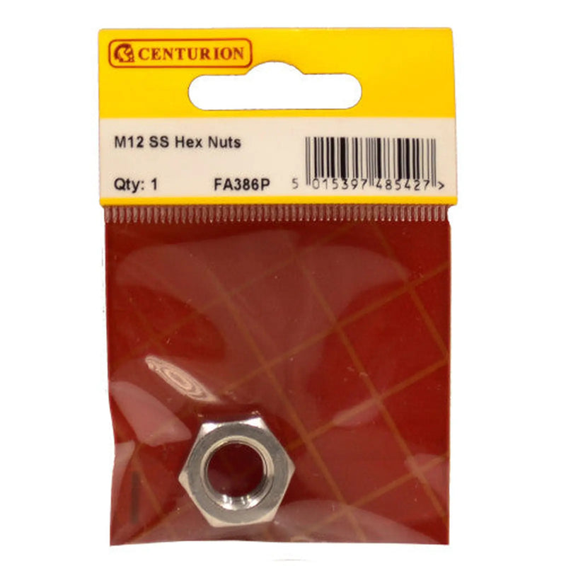 Centurion M12 SS Hex Nuts (Pack of 1) - Pack of 5