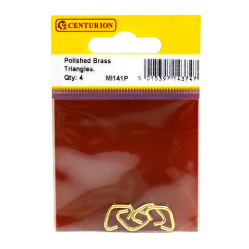 Centurion Solid Brass Triangles, Polished Brass, 1.8mm, 15g - Min Order 6
