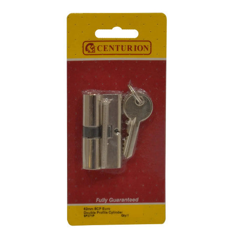 Centurion Euro Profile Cylinders, Nickel Plated, 60mm - Pack of 3