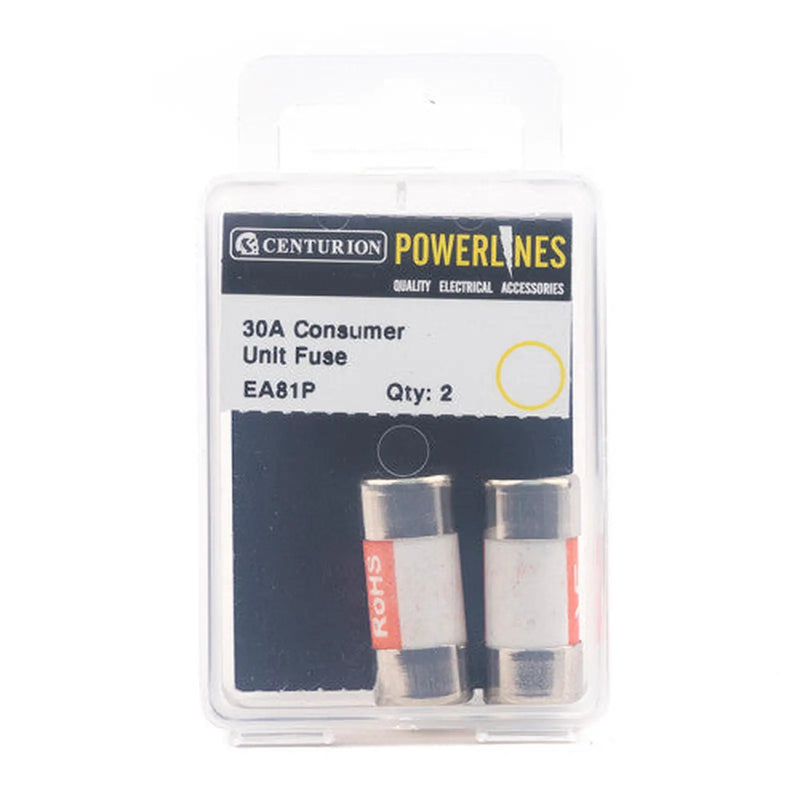 Centurion 30 Amp Consumer Unit Fuse, Pack of 2 - Pack of 5