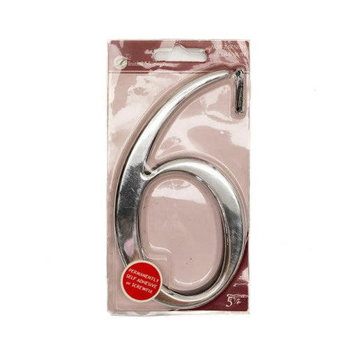 Centurion 5 1/2" Silver Effect Numeral 6 - Min Order 2
