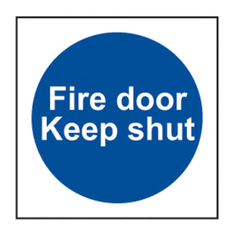 Centurion Fire Door Keep Shut' Labels, Self-Adhesive Vinyl, (100mm x 100mm) (Roll of 100)