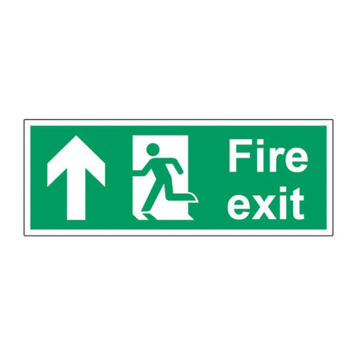 Centurion Fire exit (arrow Up) 1.2mm Recyclable PP (400 x 150mm) - Min Order 2