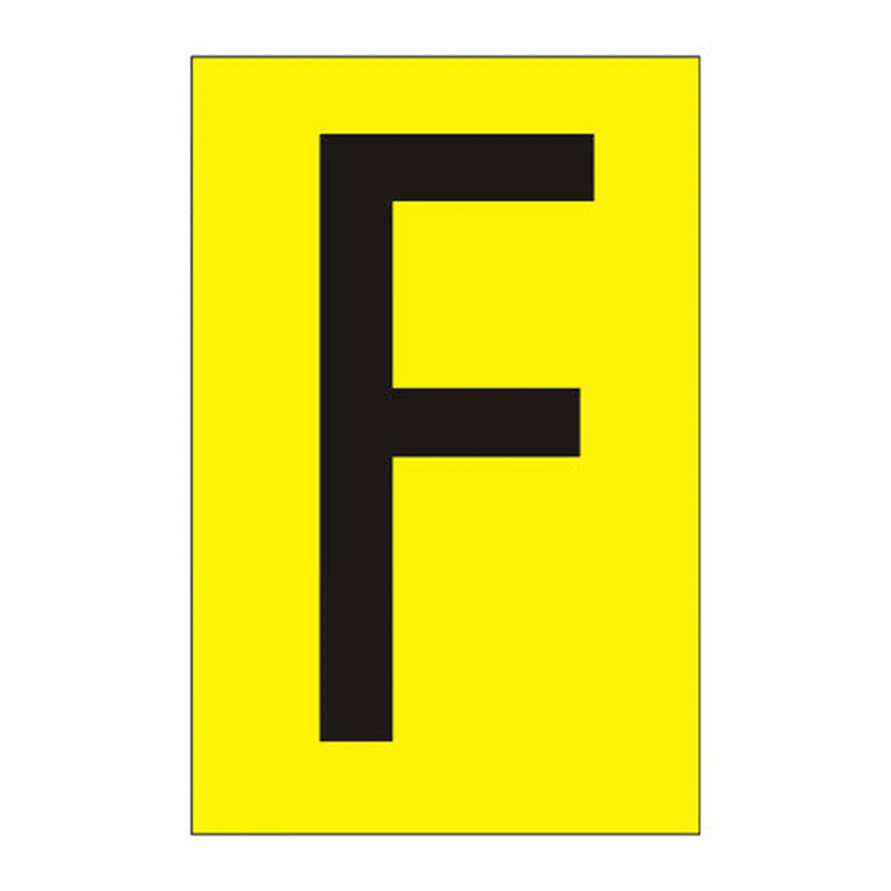 Centurion Character 'F' - Yellow Vinyl - 75mm - Pack of 10 - Min Order 2