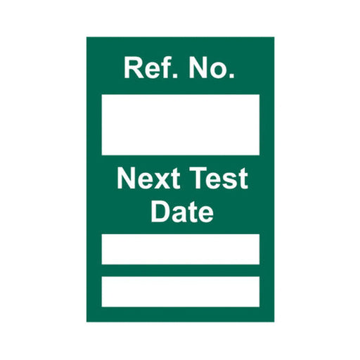 Centurion 'Next Test' Mini Tag Insert, Green (Pack of 20)