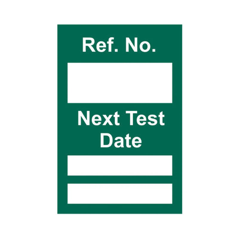 Centurion 'Next Test' Mini Tag Insert, Green (Pack of 20)