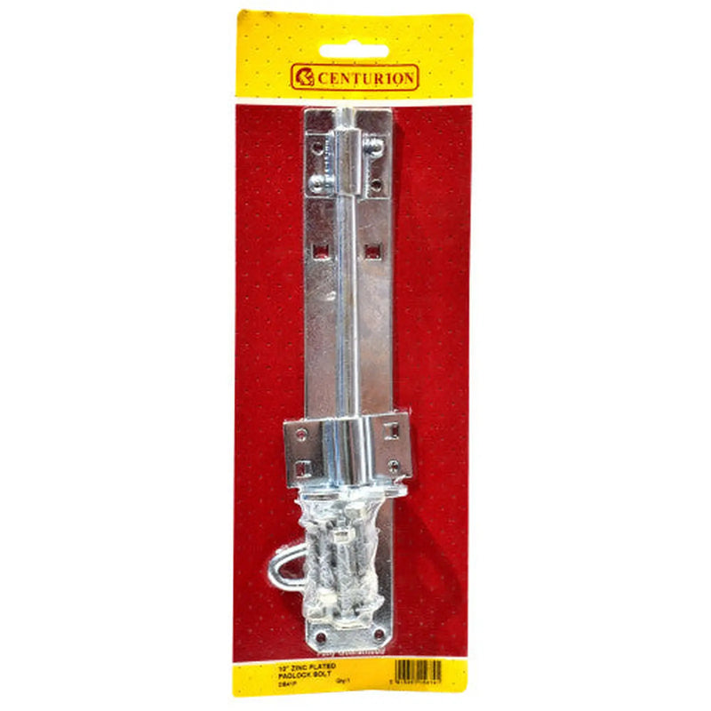 Centurion 250mm (10") ZP Brenton Padlock Bolt 2A Pattern - Pack of 3