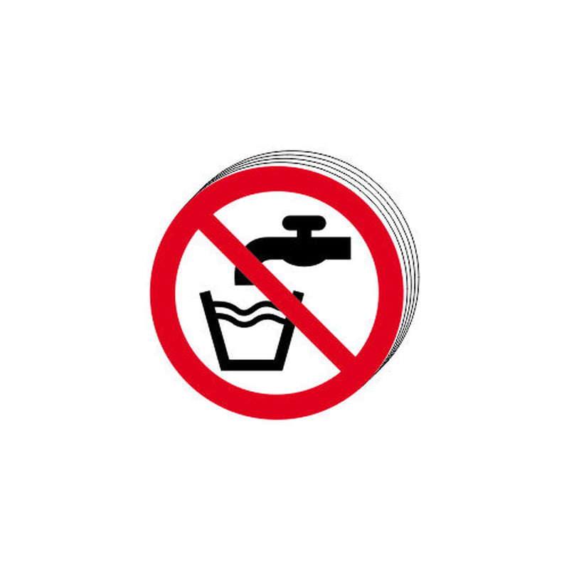 Centurion Not drinking water symbol - SAV (50mm dia.) (Pack of 10) - Min Order 2