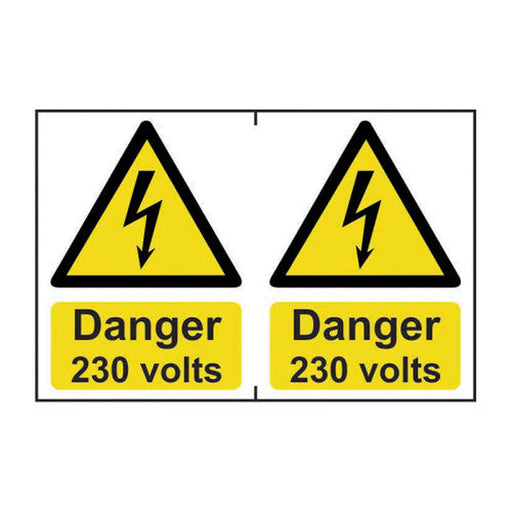 Centurion Danger 230 volts - Self Adhesive PP (300 x 200mm) - Min Order 2