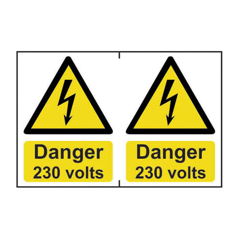 Centurion Danger 230 volts - Self Adhesive PP (300 x 200mm) - Min Order 2