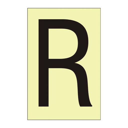 Centurion Character 'R' - Photoluminescent Vinyl - 75mm - Min Order 6