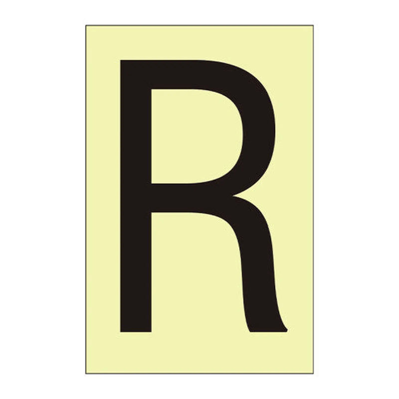 Centurion Character 'R' - Photoluminescent Vinyl - 75mm - Min Order 6