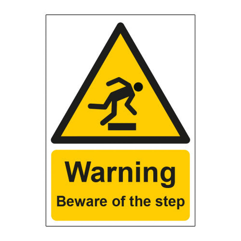 Centurion Danger beware of the step 1.2mm Recyclable PP (148 x 210mm) - Min Order 2