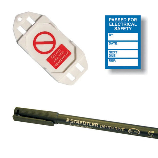 Centurion 'PAT Testing' Mini Tag Insert Kit, Blue