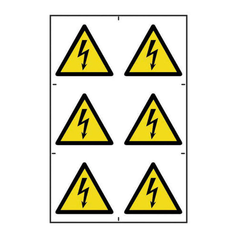 Centurion Electrical Hazard symbols - Self Adhesive PP (200 x 300mm) - Min Order 2