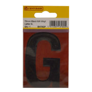 Centurion 75mm Black Helvetica Bold Condensed Style Vinyl Letter G - Pack of 10