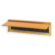 Centurion Warmseal Draught Excluder Letterplate Tidy, Gold Effect, 76mm x - Pack of 5