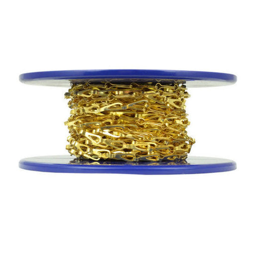 Centurion Solid Brass Chandelier Chain, Polished Brass, 16mm x 0.45mm, 10m Reel