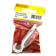 Centurion Steel Spring Hook To Crue, Zinc Plated, 7mm x 70mm - Pack of 5