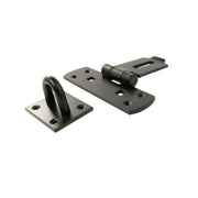 Centurion Heavy Vertical Hasp, Black, 150mm - Pack of 3