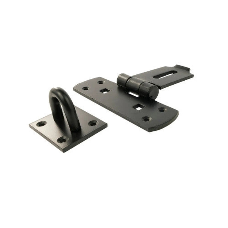 Centurion Heavy Vertical Hasp, Black, 150mm - Pack of 3