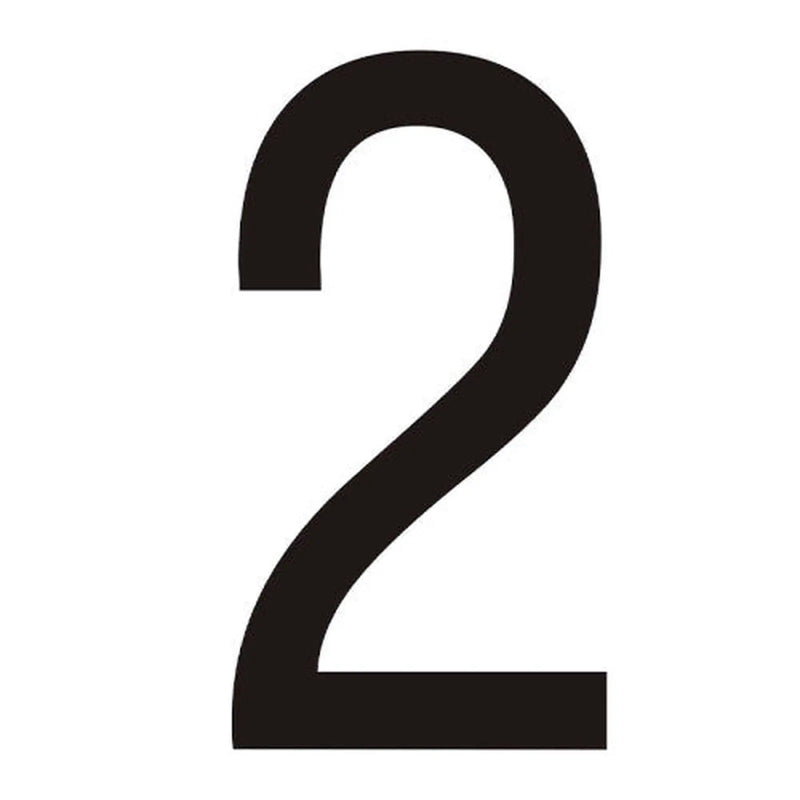 Centurion Character '2' - Black Vinyl - 50mm - Pack of 10 - Min Order 2