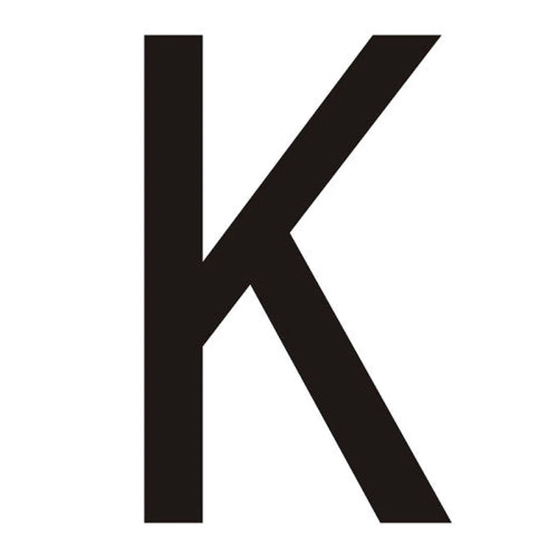 Centurion Character 'K' - Black Vinyl - 75mm - Pack of 10 - Min Order 2