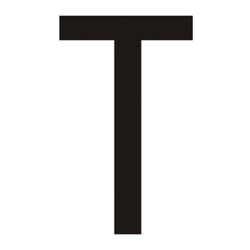 Centurion Character 'T' - Black Vinyl - 75mm - Pack of 10 - Min Order 2
