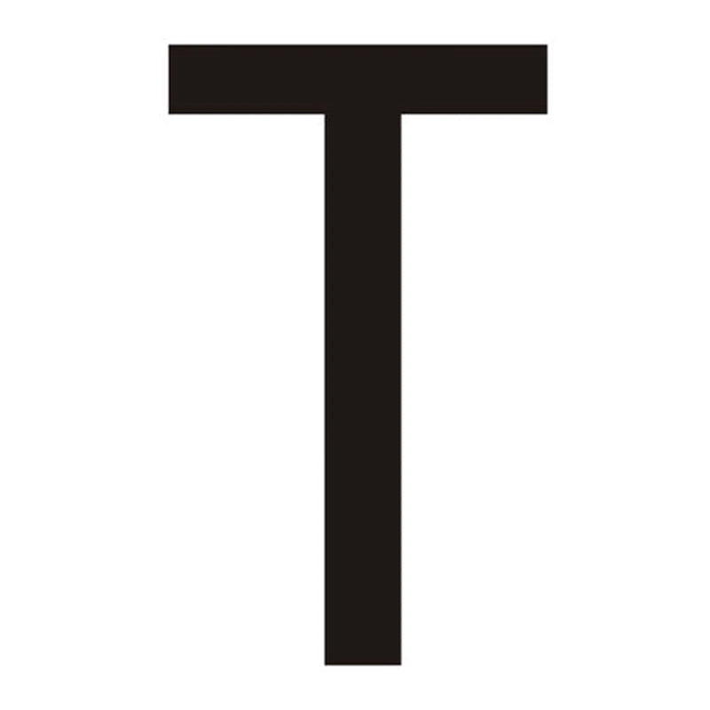 Centurion Character 'T' - Black Vinyl - 75mm - Pack of 10 - Min Order 2