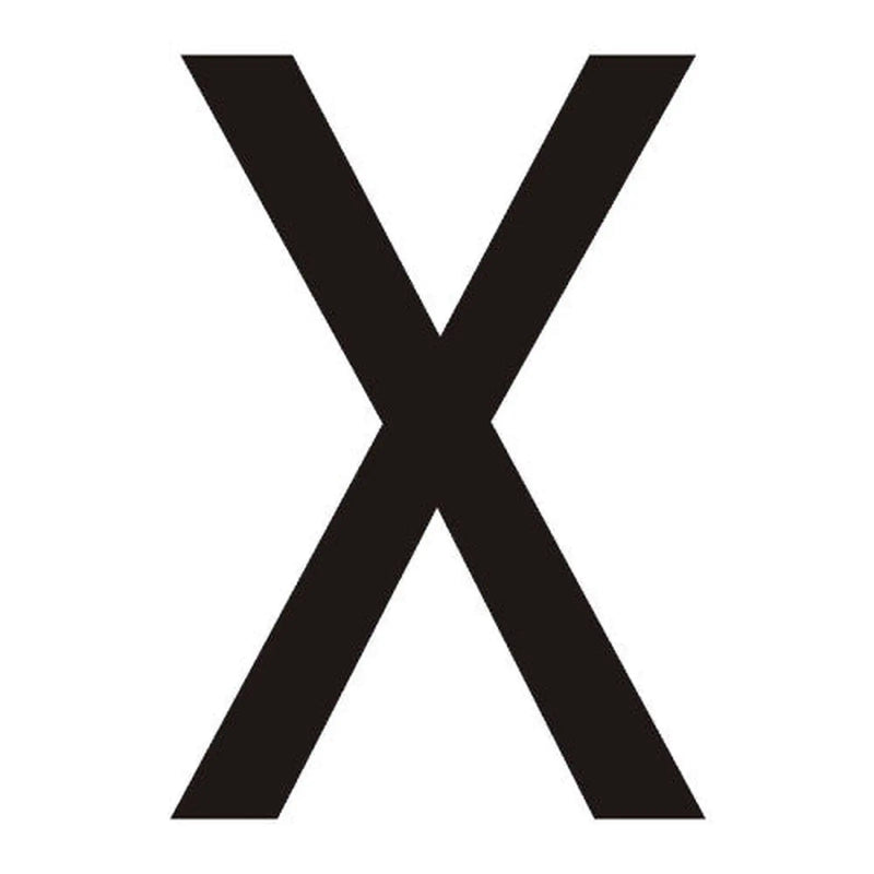Centurion Character 'X' - Black Vinyl - 75mm - Pack of 10 - Min Order 2