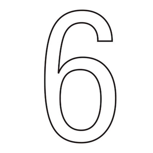 Centurion Character '6' - White Vinyl - 50mm - Pack of 10 - Min Order 2