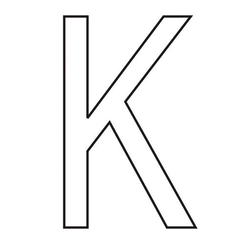 Centurion Character 'K' - White Vinyl - 75mm - Pack of 10 - Min Order 2