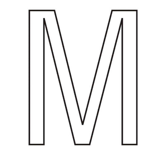 Centurion Character 'M' - White Vinyl - 75mm - Pack of 10 - Min Order 2