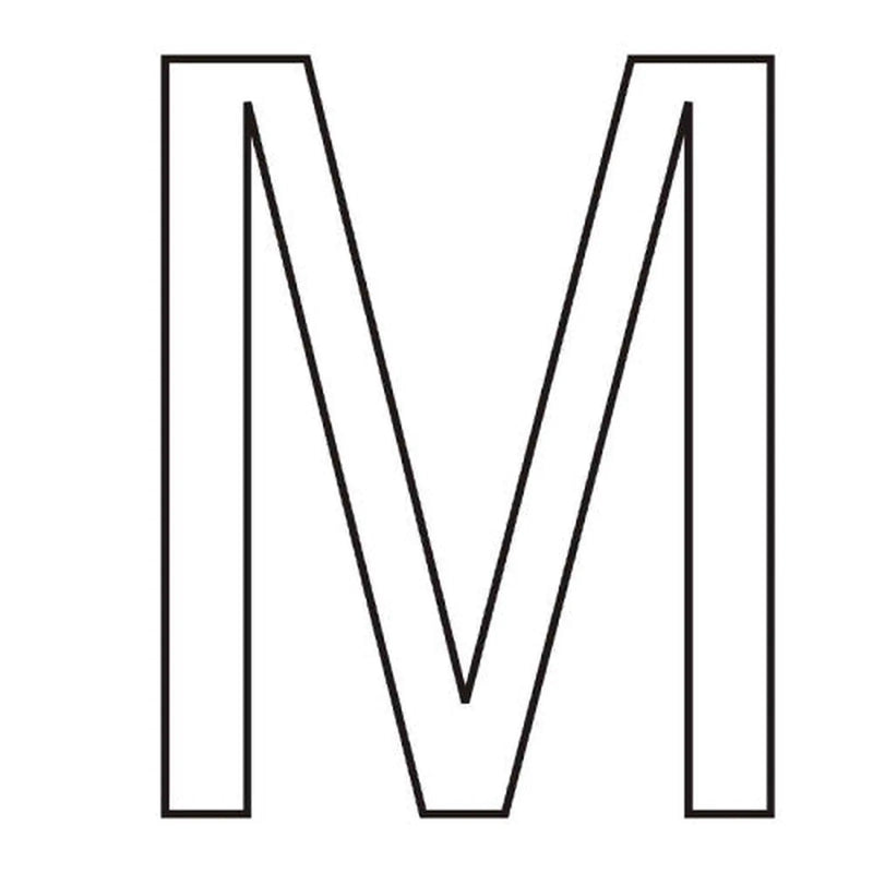Centurion Character 'M' - White Vinyl - 75mm - Pack of 10 - Min Order 2